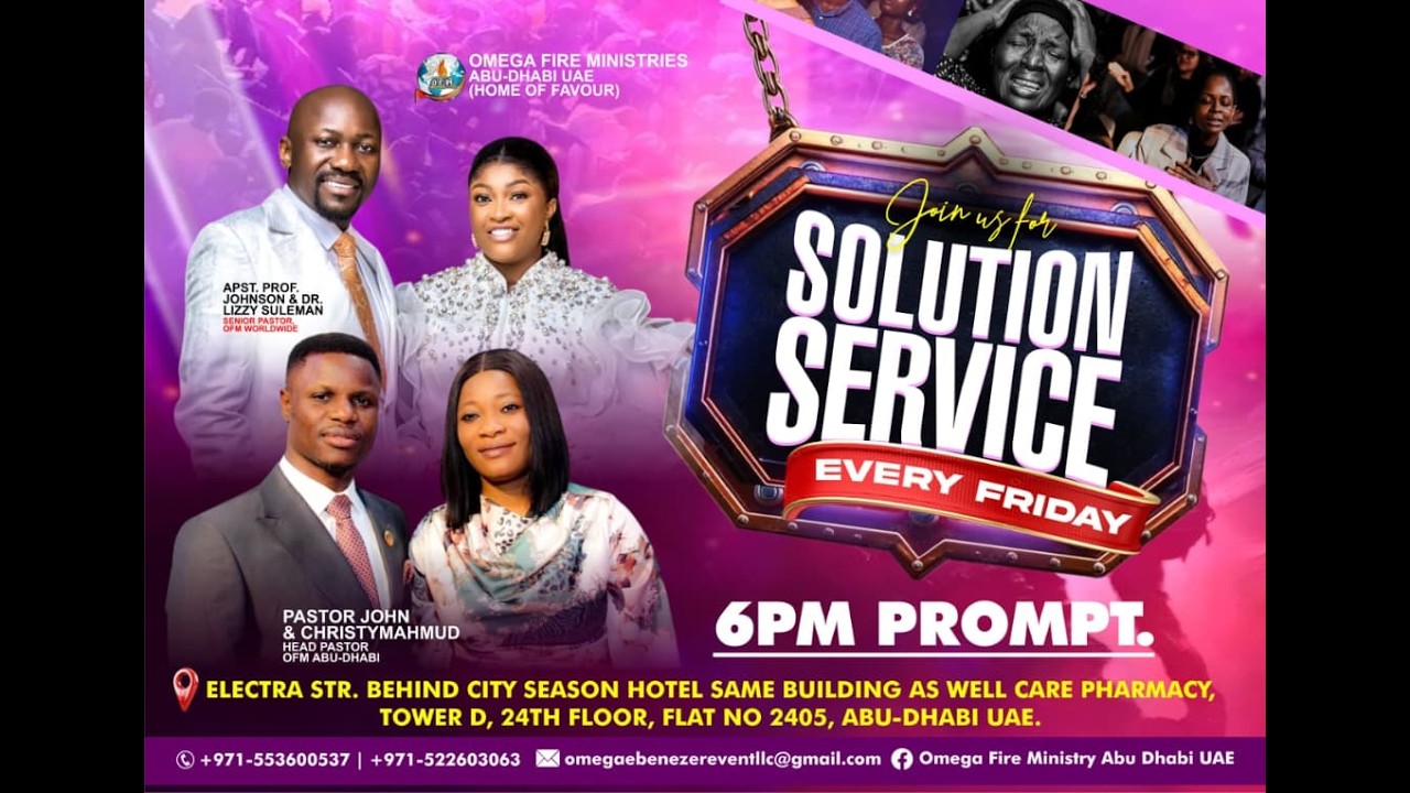 FRIDAY SOLUTION SERVICE With Pastor John Mahmud