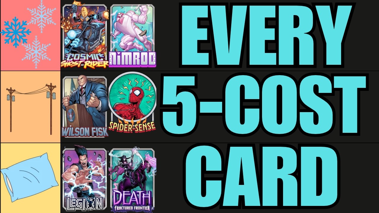 I Ranked EVERY 5 Cost Card in Marvel Snap | Marvel Snap Tier List