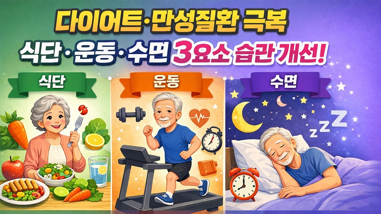 제발  건강하려면 3가지 하세요.