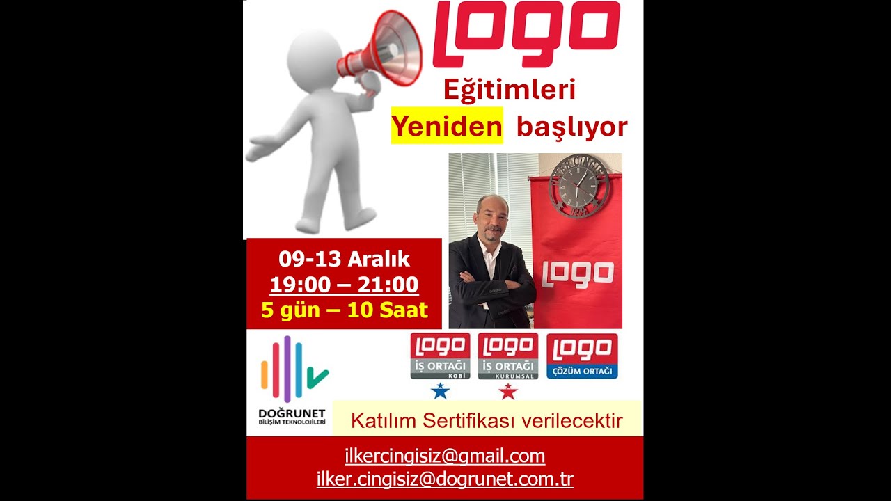 Logo ERP Eğitim Duyurusu (10 Saat - Online)
