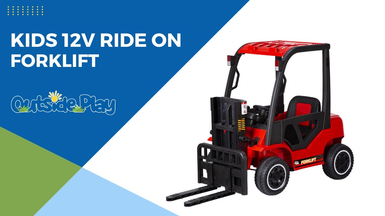 12v Electric Kids Ride On Forklift Truck Toy Car | Outside Play
