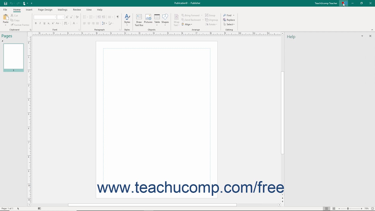 Publisher 2019 & 365 Tutorial Using Publisher Help Microsoft Training