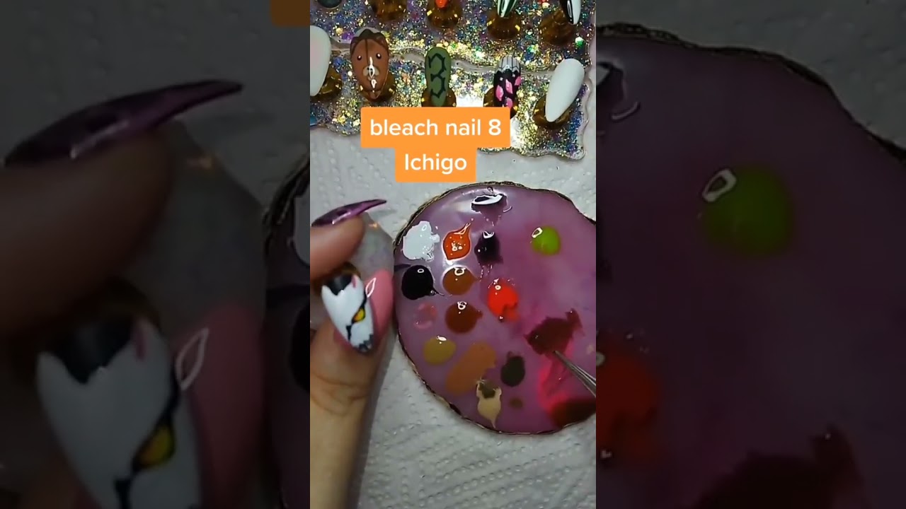 Quick #Bleach #nailart tutorial🖤