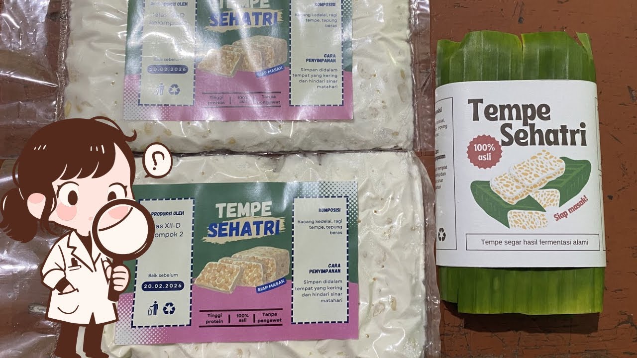 BIOTEKNOLOGI KONVENSIONAL PEMBUATAN TEMPE DENGAN PEMBUNGKUS PLASTIK & DAUN PISANG