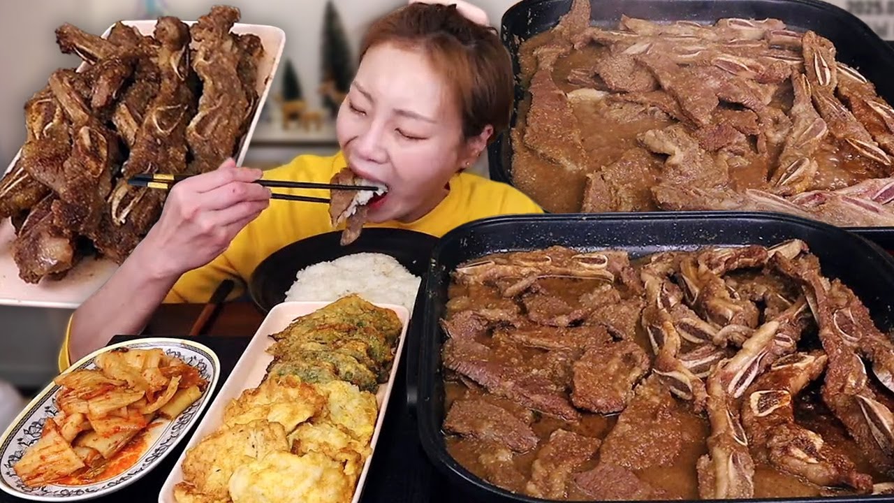 설날에 먹는 어머니표 LA갈비 '한 통' 그리고 깻잎전과 동태전~!! 250129/Mukbang, eating show