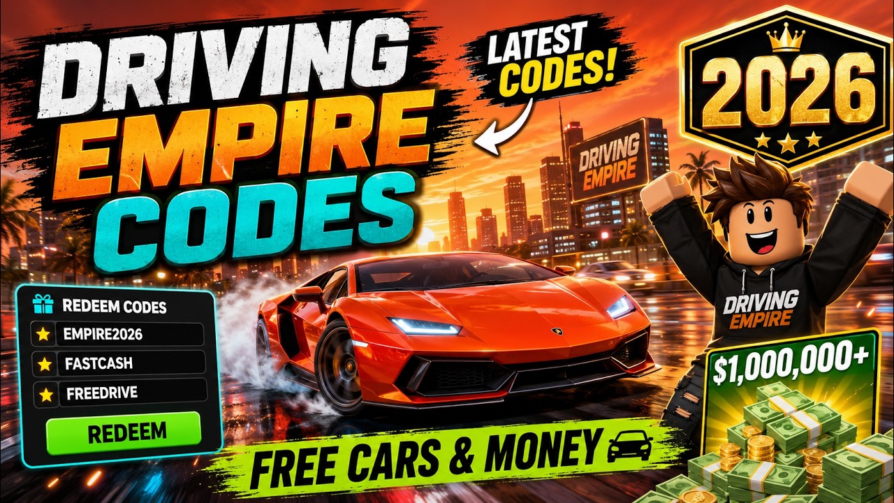 LATEST CODES DRIVING EMPIRE CODES 2026🚗 FREE CARS & MONEY! WORKING CODES FOR ROBLOX DRIVING EMPIRE