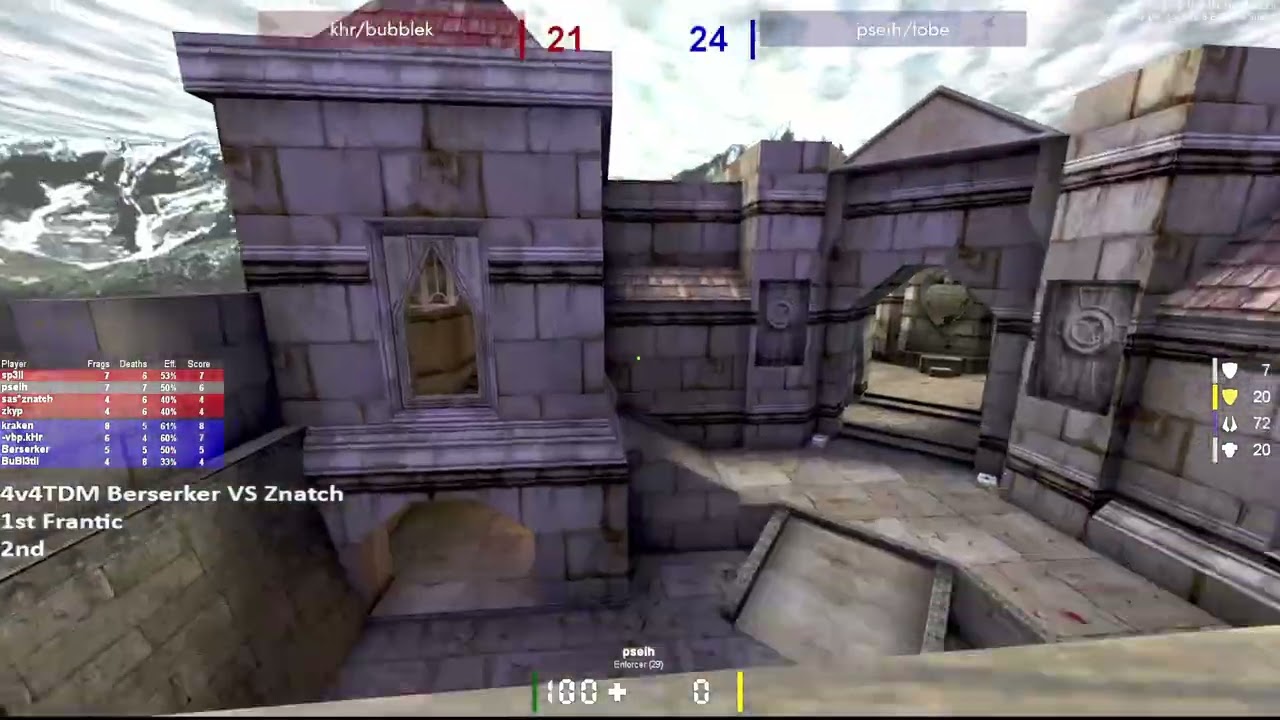 |UT99|Team Berserker Vs Team Znatch 4vs4 TDM5 Kickoff Event Finale!