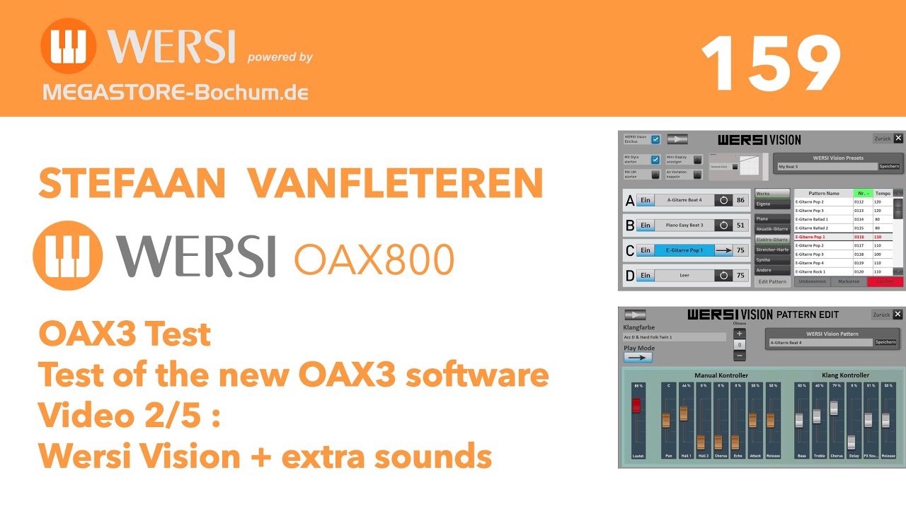 Wersi OAX3 Upgrade - Beta Test - Video 2 - Wersi Vision / Stefaan Vanfleteren - Wersi Sonic OAX 800