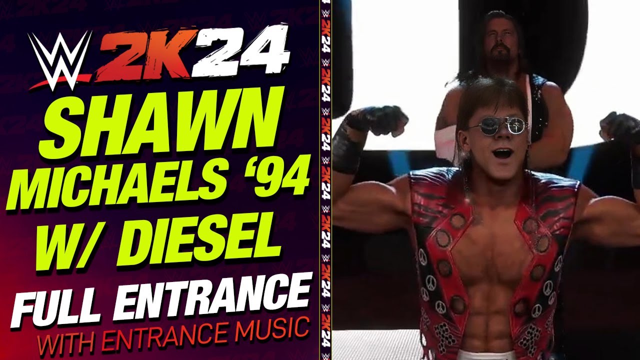 Шон Майклс 94 с Дизелем WWE 2K24 Вход - #WWE2K24 Шон Майклс 94 Вход с темой