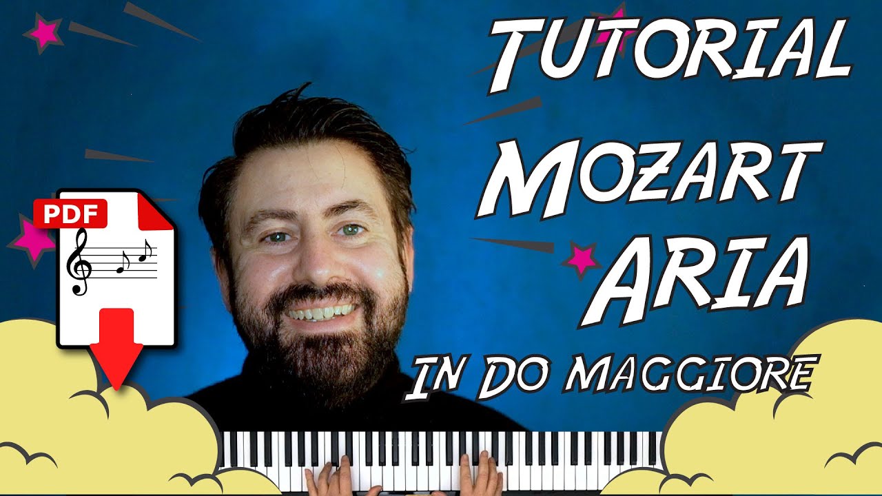 Facilissimo piano tutorial W. A. Mozart, Aria in Do maggiore con partitura Cesi Marciano vol. 1 N° 2