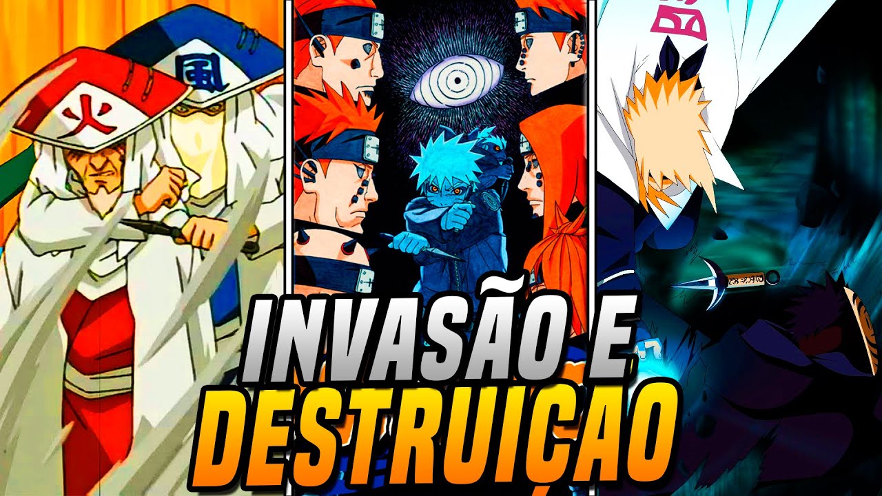 TODAS AS INVAS&Otilde;ES QUE KONOHA SOFREU EM NARUTO E BORUTO! (+ DE 10) - NARUTO