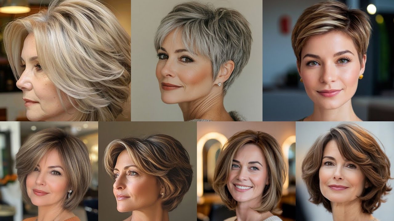 Лучшие идеи коротких стрижек для женщин старше 40 лет с тонкими волосами 2026 | Идеи для придания...