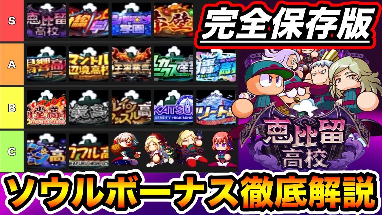【必携知識】エビル強化攻略の肝!!ソウルボーナスをランキング形式で徹底解説!!【パワプロアプリ】