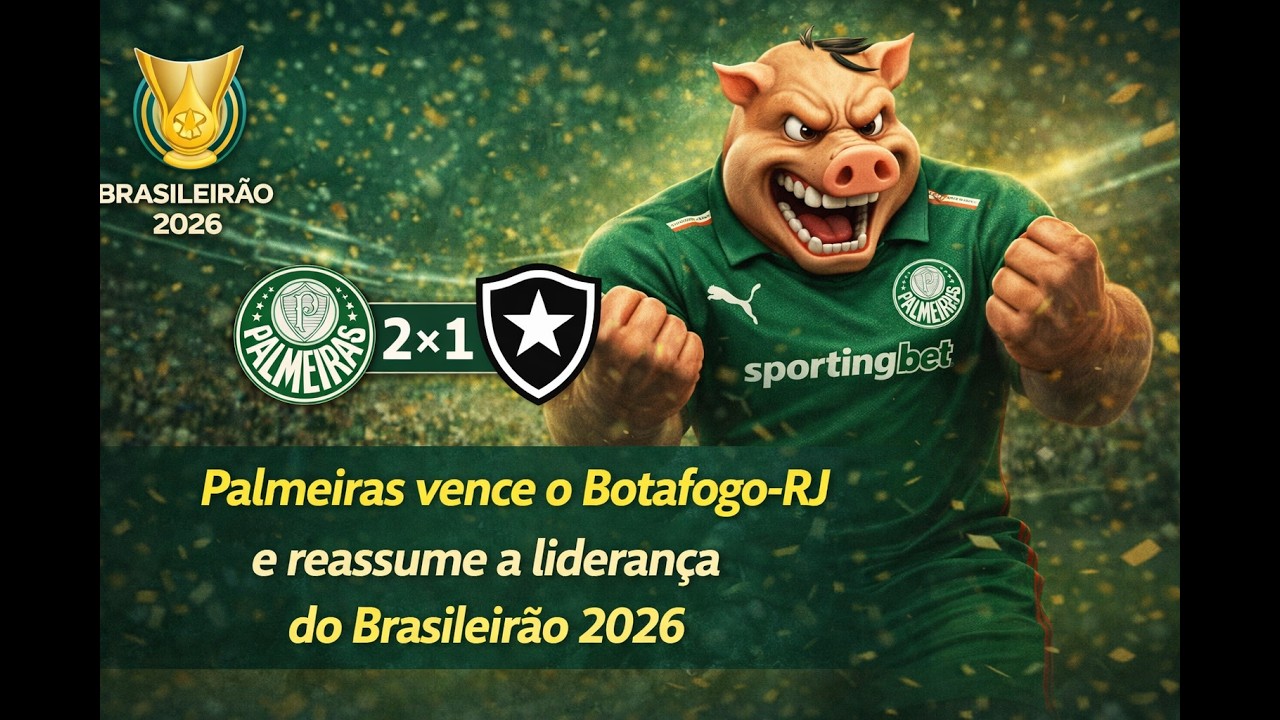 SEGUE O LÍDER!!! PALMEIRAS 2x1 Botafogo - BRASILEIRÃO 2026