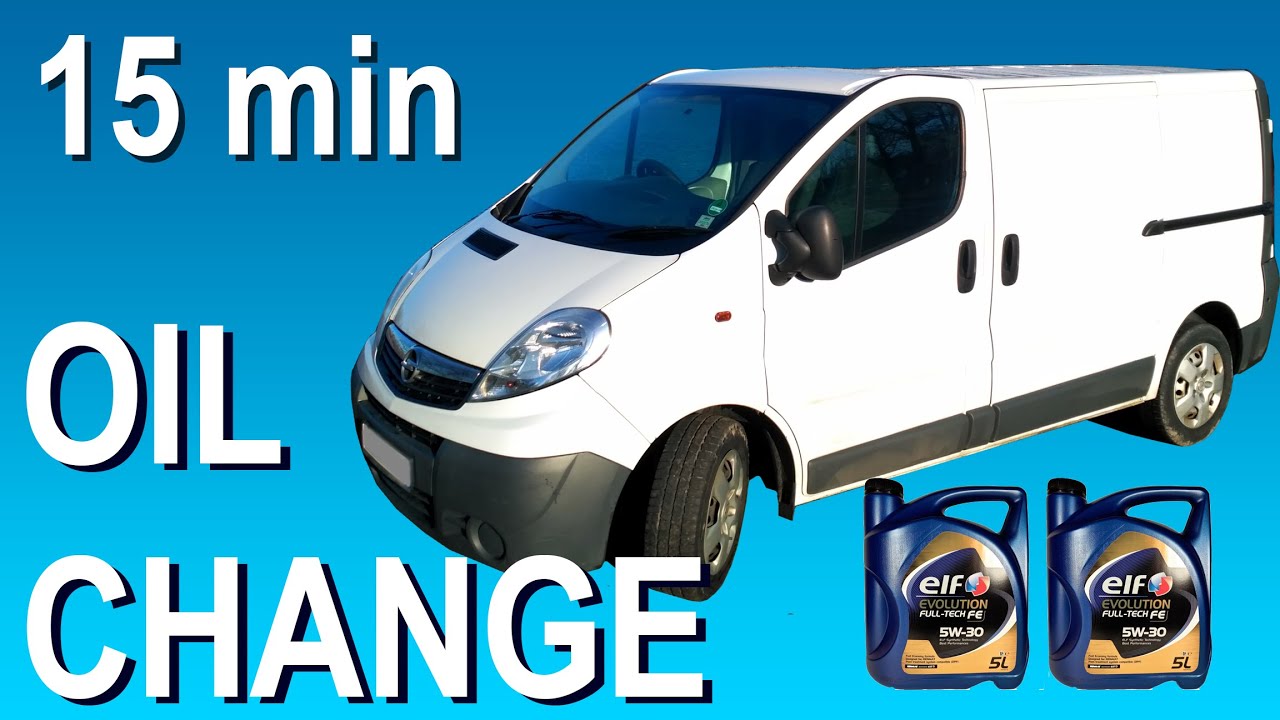 Oil Change at Home on Opel / Vauxhall Vivaro, Renault Traffic, Nissan Primastar | Cambio de aceite