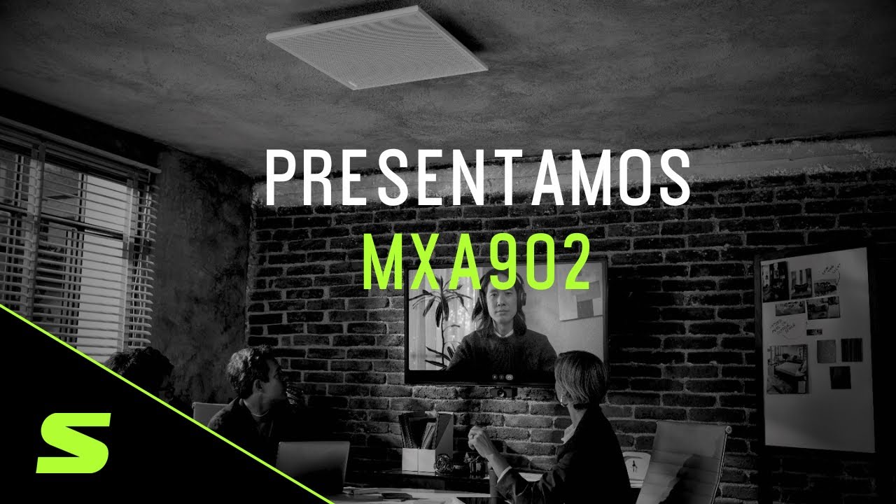 Presentamos el MXA902   El micrófono de techo integrado con altavoz de Shure