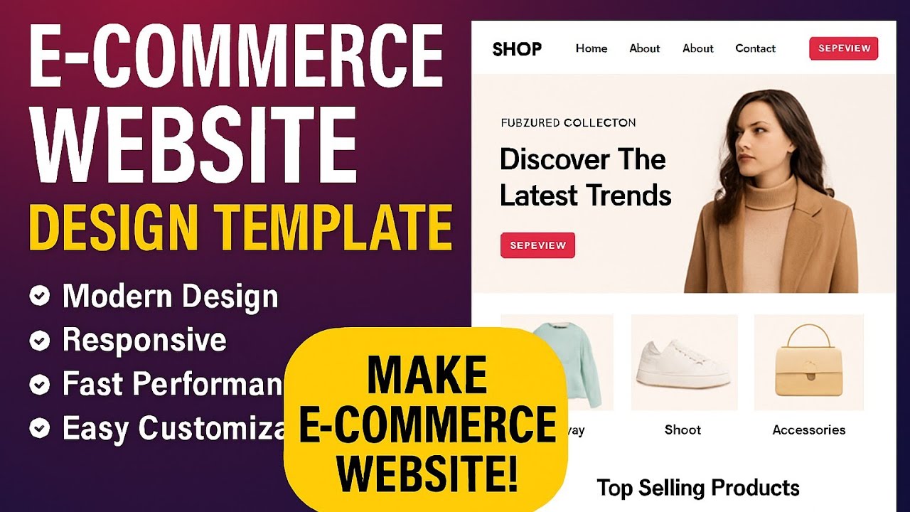 Modern E-Commerce Website Template for Sale | Responsive & Fast Design