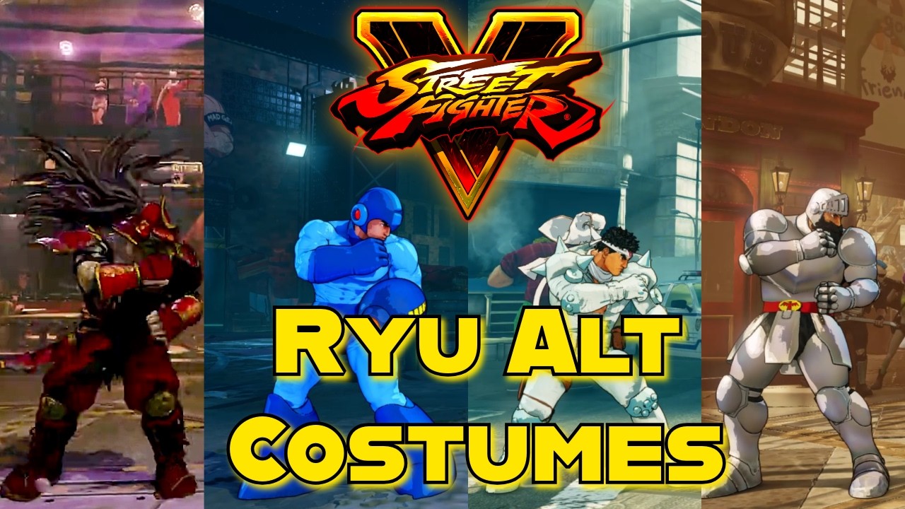 Ryu Street Fighter V All Alternate Costumes Showcase