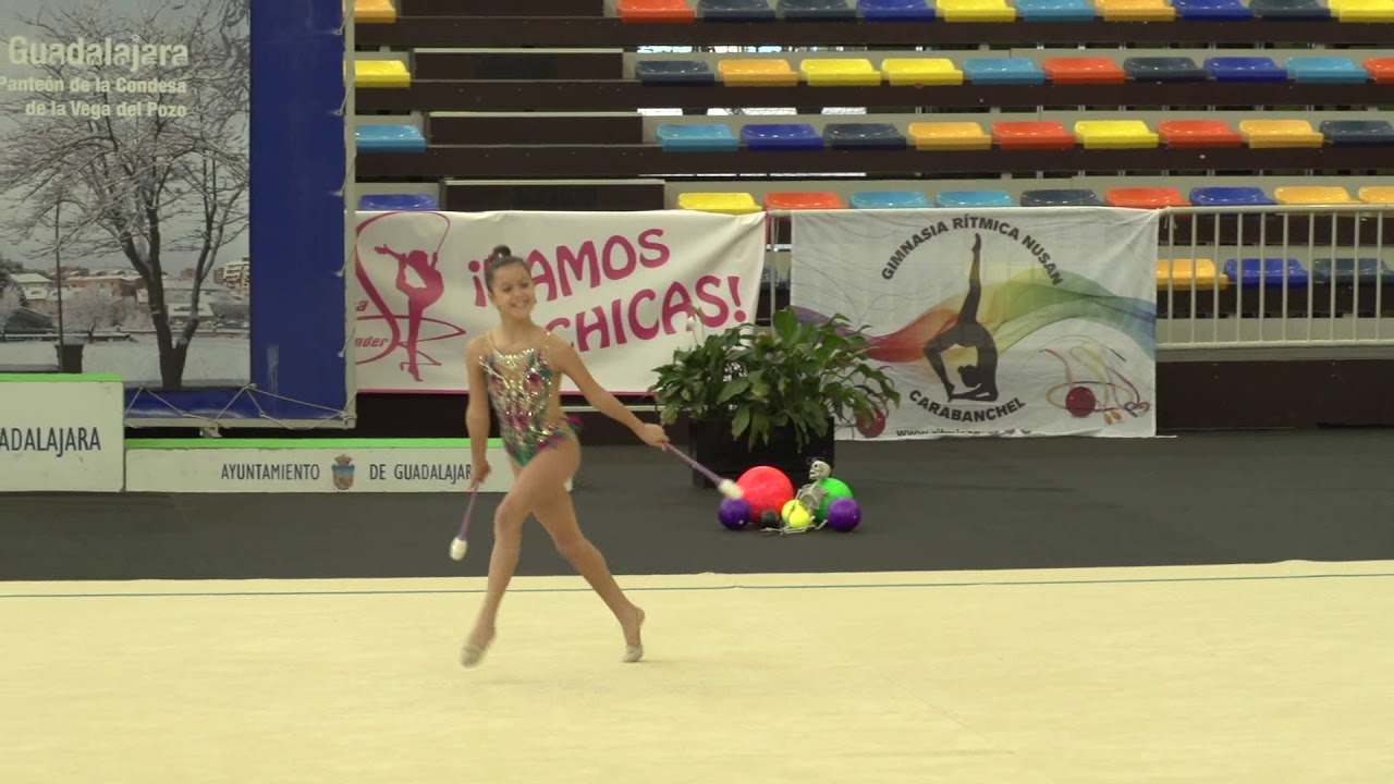 ORO Individual Alevin Copa Base Mazas Gimnasia Rítmica, Nuria Rubio, Gtco  Coslada, VII Trofeo Mait