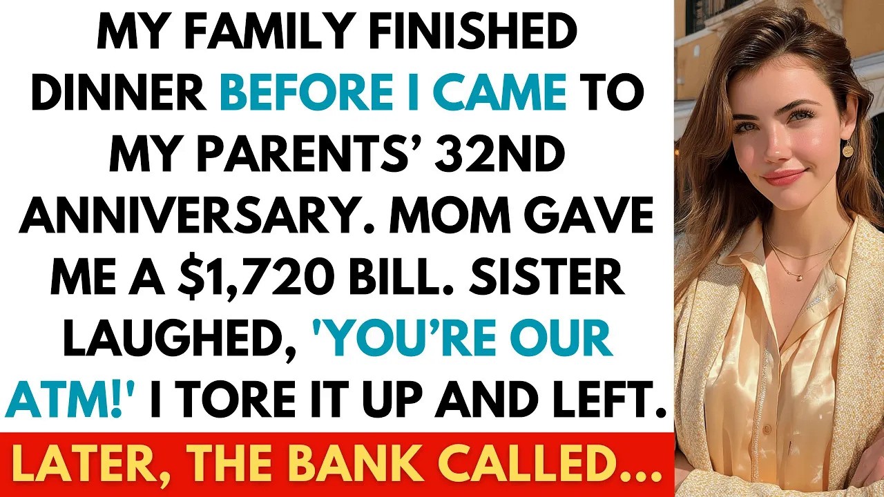 My Family Finished Dinner When I Came To My Parents' 32nd Anniversary  Mom Handed Me A $1,720 Bi