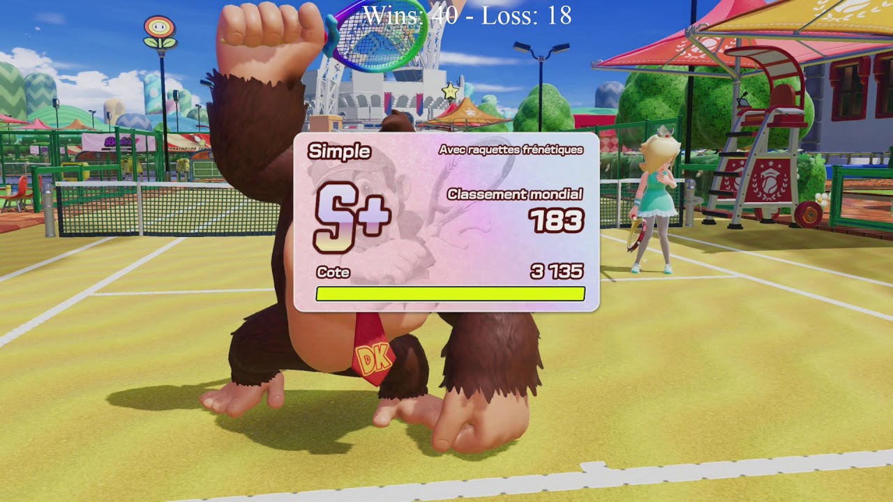 Mario Tennis Fever Rang S+ Go Top 50 Fever et No Fever! Jeu très fun!