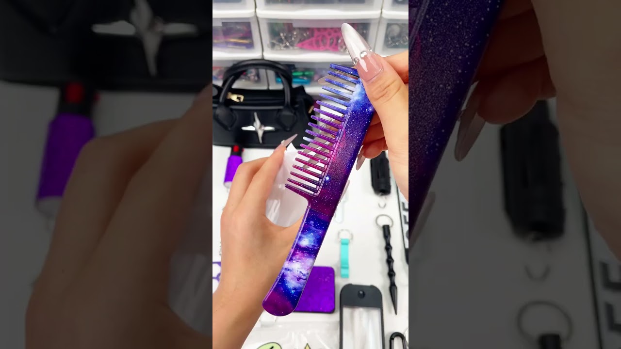 Galaxy theme 😍#asmr #packingorders #selfdefensekeychain #keychain #mysterybox #safetykeychain #usa 