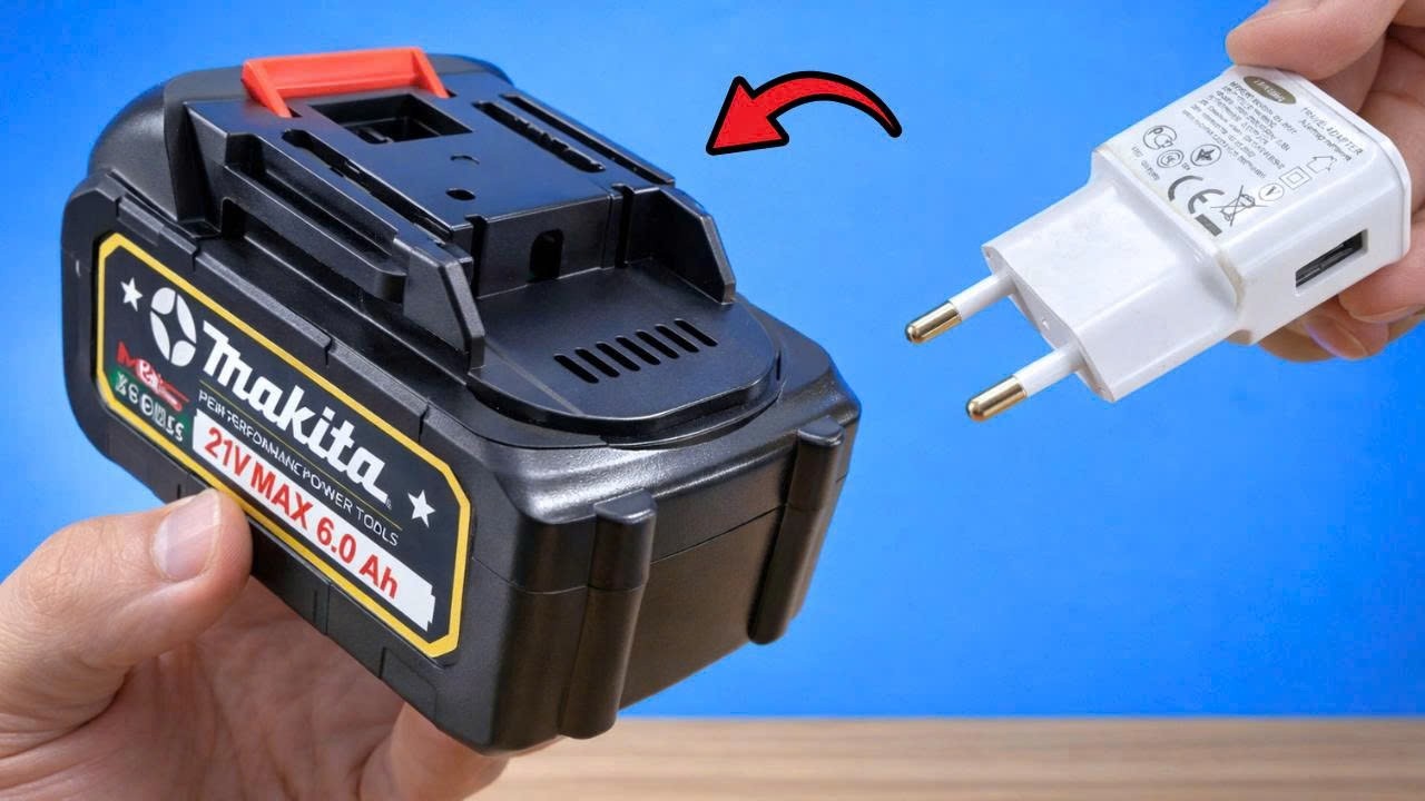🔋 Больше никогда не покупайте аккумуляторы для дрели! Используйте обычное зарядное устройство для...