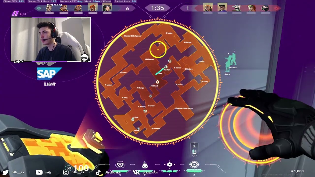 SPLIT! MVP! 25+ KILLS! NATS PRO BRIMSTONE VALORANT RANKED GAMEPLAY [Full Match VOD]