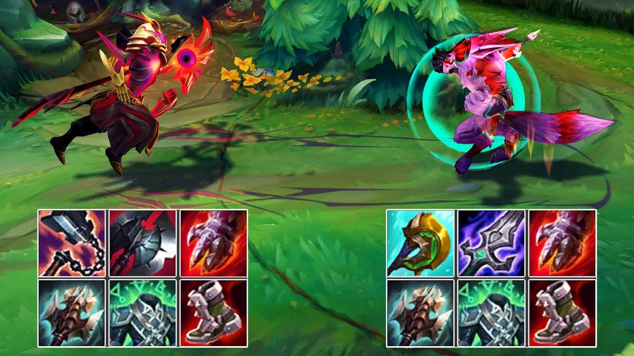 KAYN (RHAAST) vs WARWICK SEASON 12 FULL BUILD FIGHTS