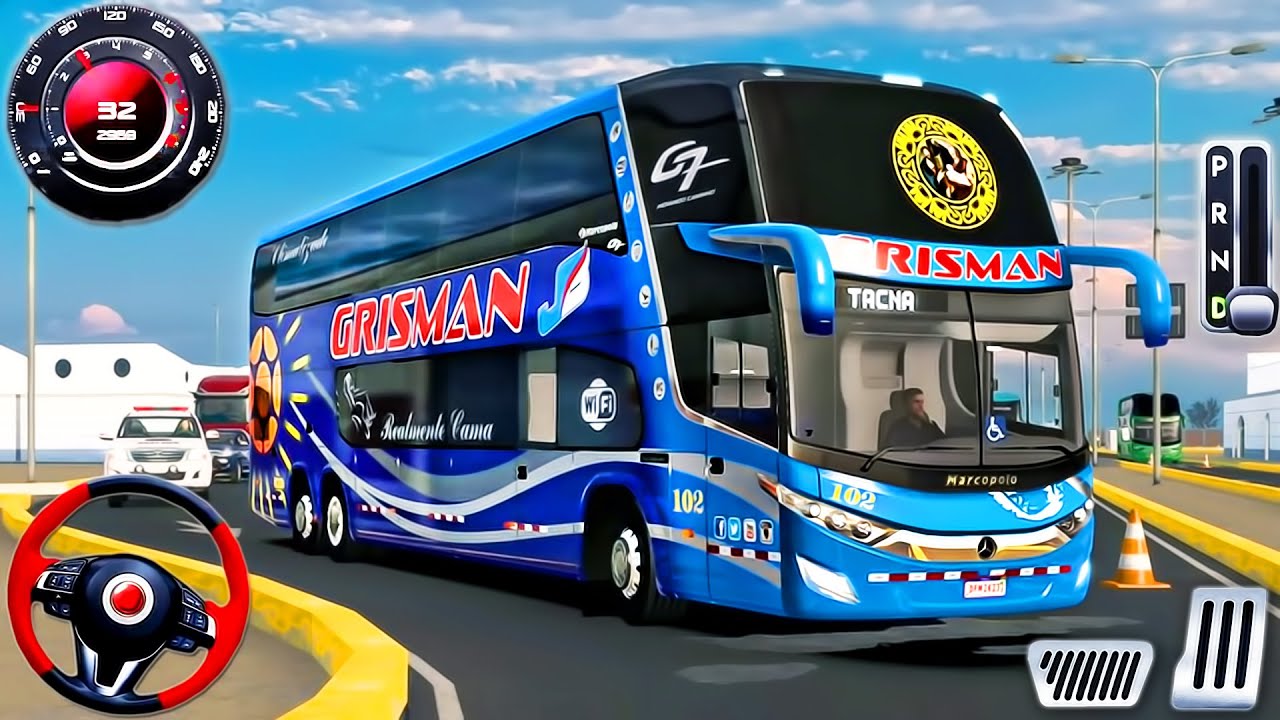 Offroad Coach Bus Driving 2025 - Real Uphill Bus Drive 3D Simulator - Android GamePlay
