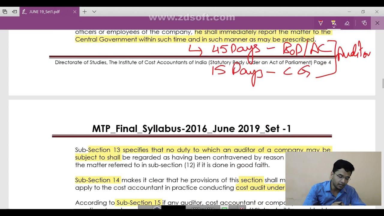 CMA FINAL - RTP of Cost and Management Audit - June 2019 attempt