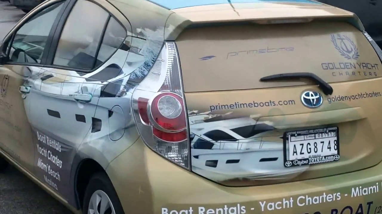 Toyota Prius Car Wrap Miami Florida | Golden Yacht Charters