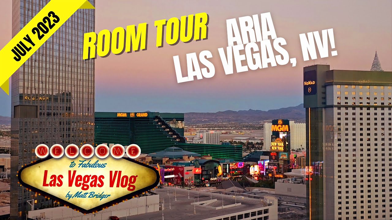 ARIA Resort & Casino Las Vegas (Stay Well Deluxe King Strip View 23050) Room Tour 10th July 2023