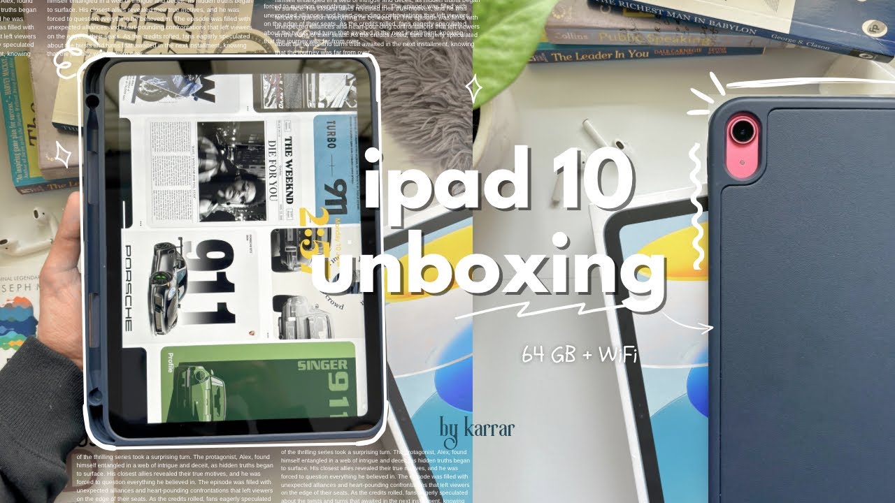  IPad unboxing 10th generation 📦2024 | 64gb (pink)  iPad case [Aesthetic & ASMR]