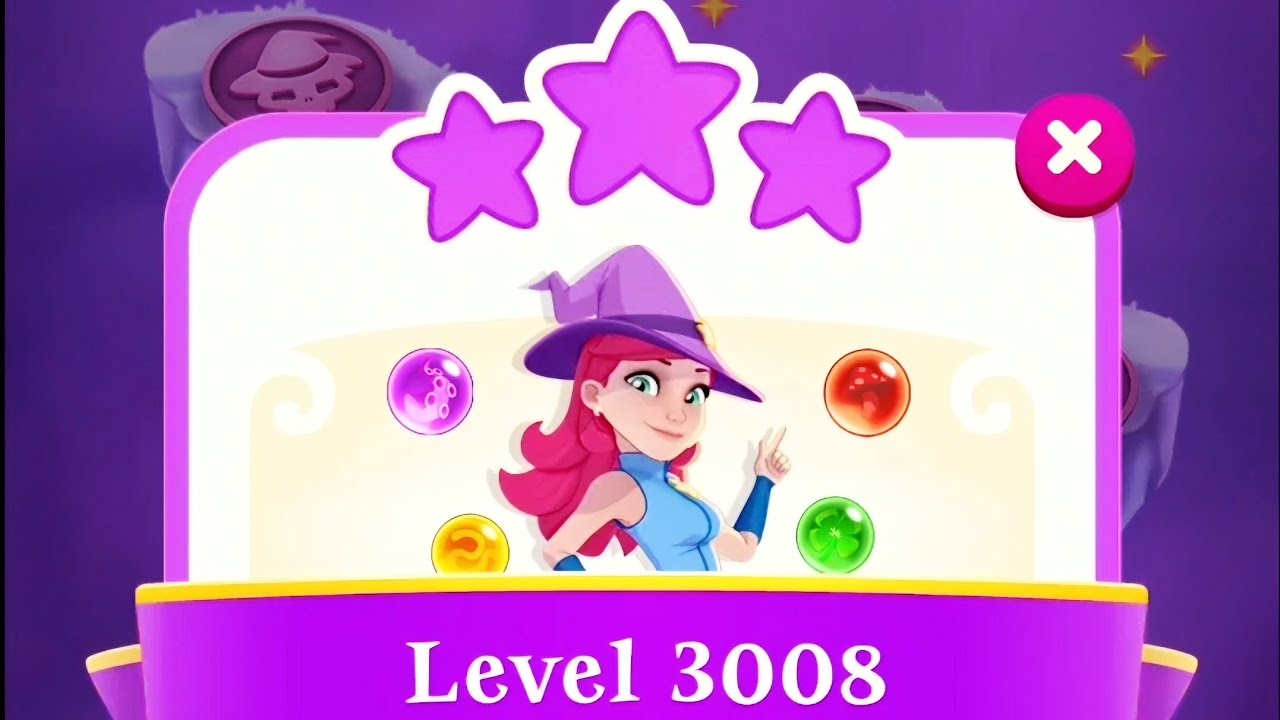 Level 3008 / 3Stars! / No Spell! / CH-152 / Bubble Witch 3 Saga Gameplay