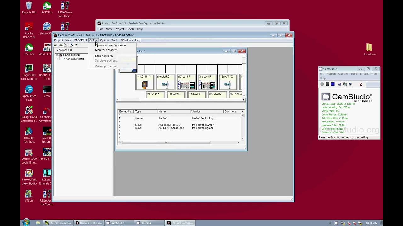 Como monitorear la red PROFIBUS de la tarjeta MVI56 PDPMV1