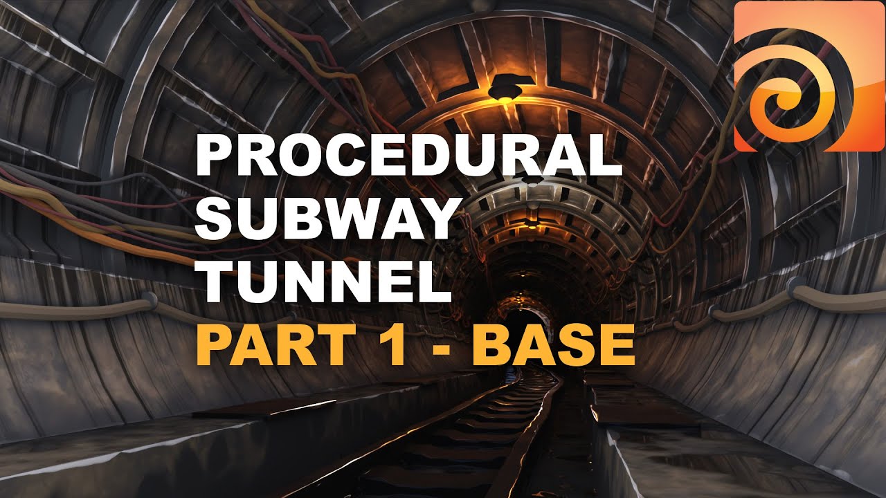 Houdini Procedural Subway Tunnel 01 - Base