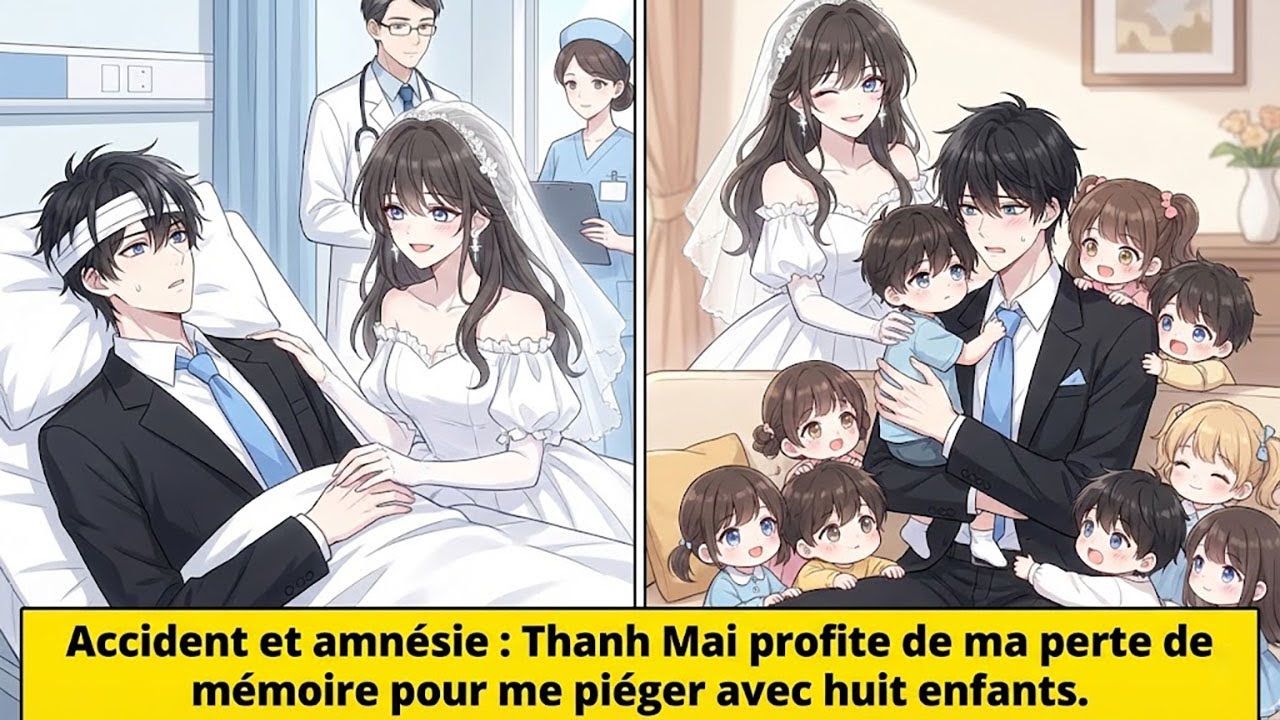 Amnésie après un accident  mon ex profite pour me piéger avec 8 enfants