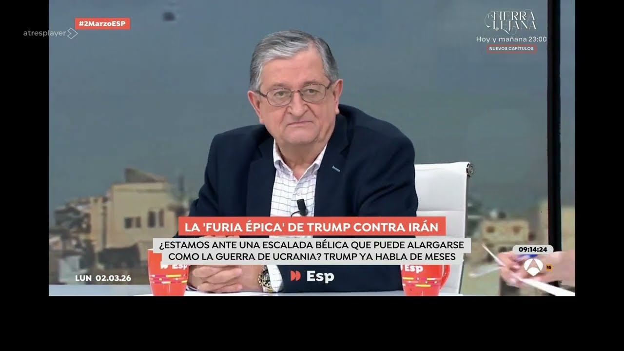 Rafael Calduch, catedrático UCJC, analiza la actualidad internacional en Espejo Público (2-03-2026)