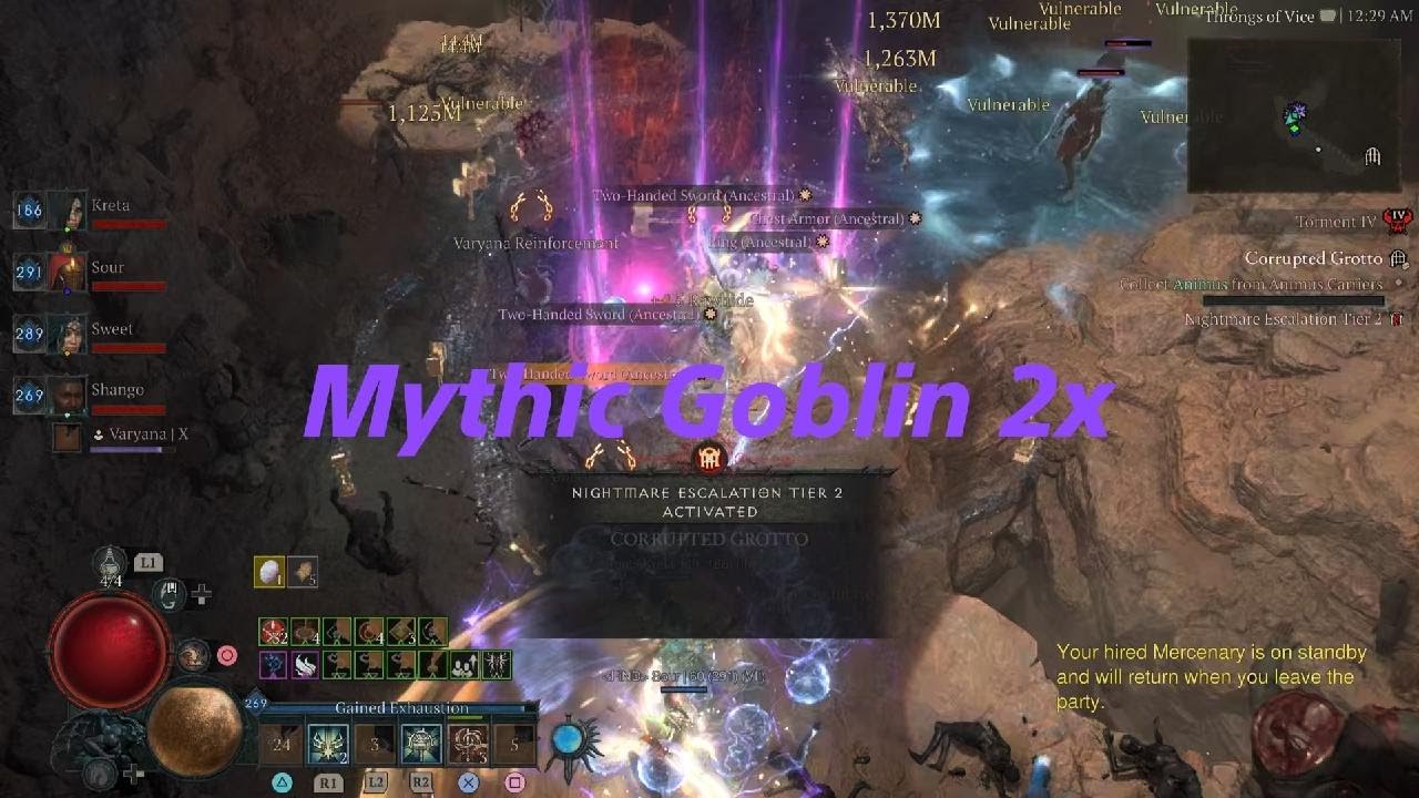 Diablo IV - Mythic Goblin Prankster Spawns Twice During Escalation Nightmare Dungeon!!!