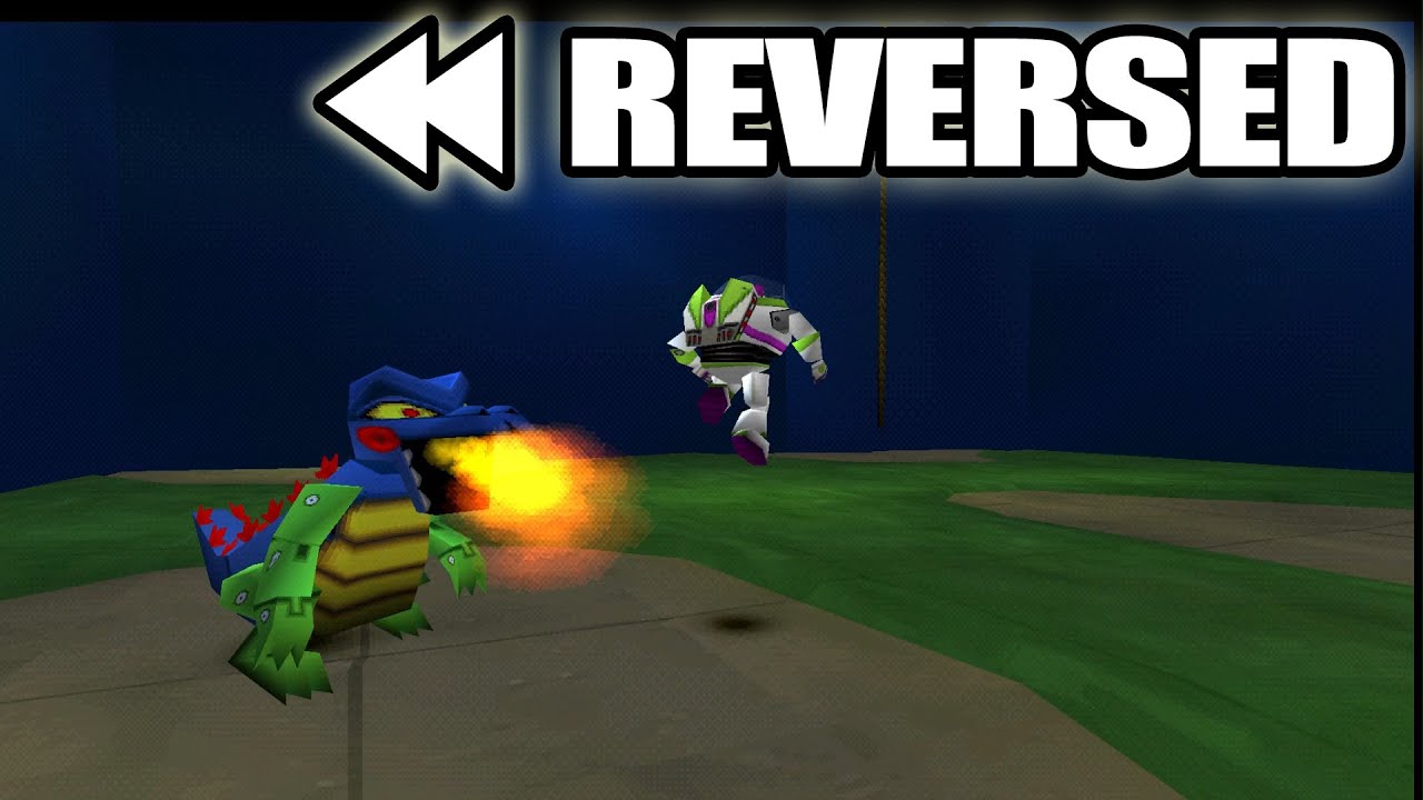 Toy Story 2: Buzz Lightyear To The Rescue - Dinosaur boss fight REVERSED