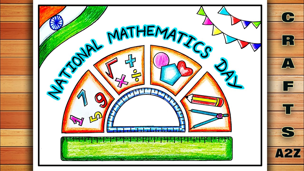 National Mathematics Day Drawing | Front Page Design of Mathematics | Maths Front Page Design