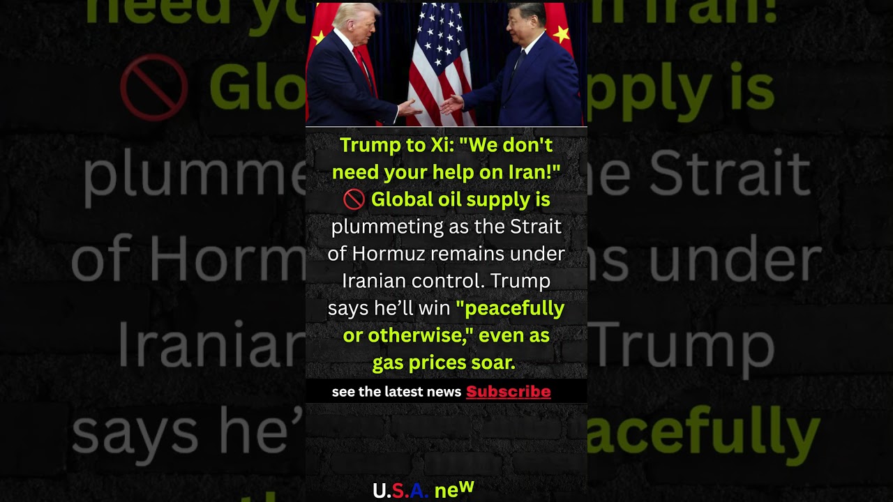 Trump: No China Help Needed for Iran 🚫 #shorts #USA #NEWS