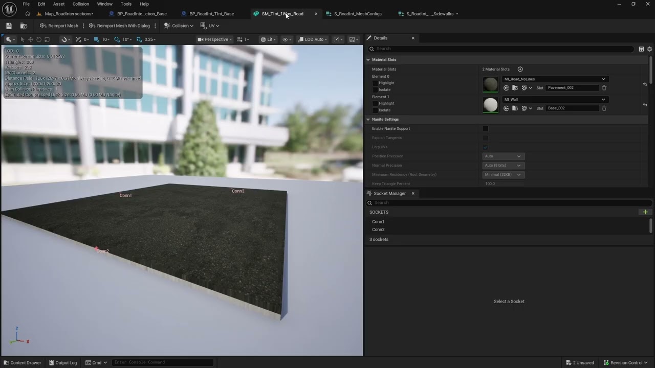 Unreal Engine 5: Procedural Road System - T Intersection [PREVIEW]