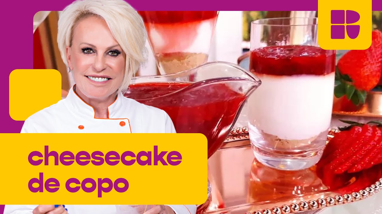 Cheesecake de morango de copo! | Mais Você