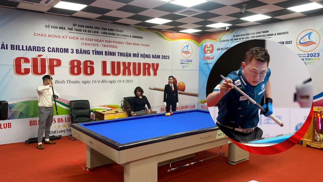 MÃ MINH CẨM -TRẦN QUYẾT CHIẾN. Trực tiếp Bida 3 băng. CUP BILLIARDS 86 LUXURY