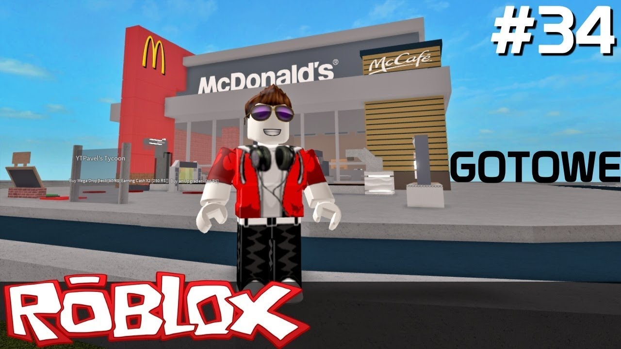 Roblox Gameplay PL [#34] McDonalds TYCOON cz.2 /z Skie