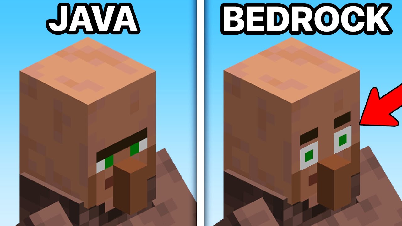 40 DIFFERENCES between MINECRAFT BEDROCK and JAVA