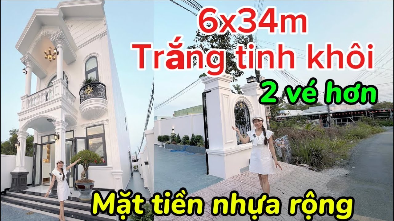 💯QUÁ ĐÃ 6x34m TRẮNG TINH KHÔI_Mặt tiền đường Nhựa rộng- Rẻ chỉ hơn 2Vé Sổ Hồng trao tay - Đẹp Như Ý