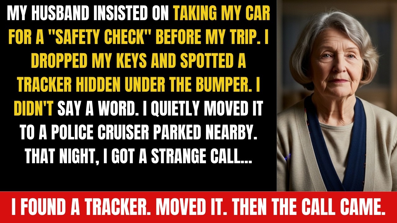 My husband hid a tracker under my car. i moved it to a police cruiser. then he got...